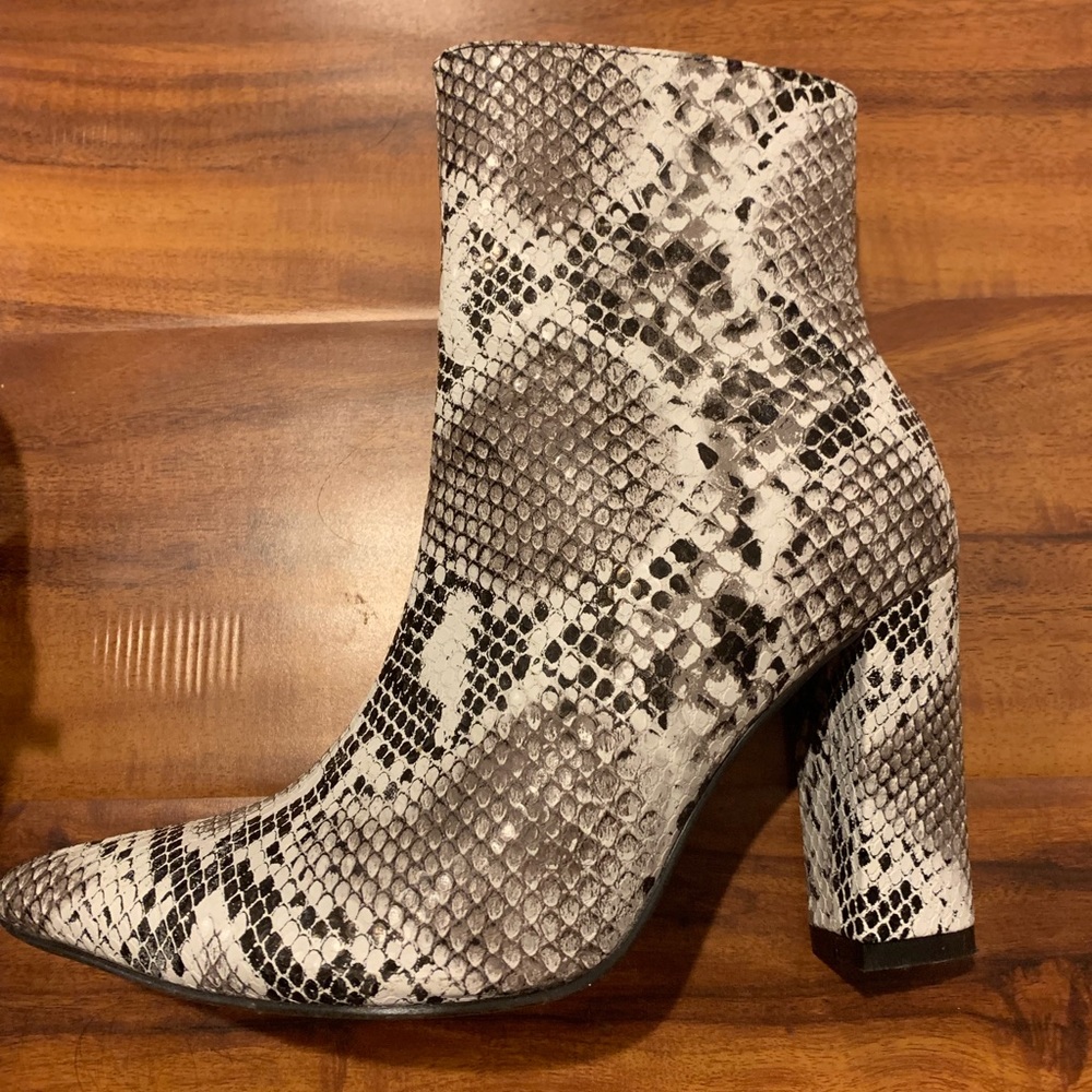 Snake Skin Booties